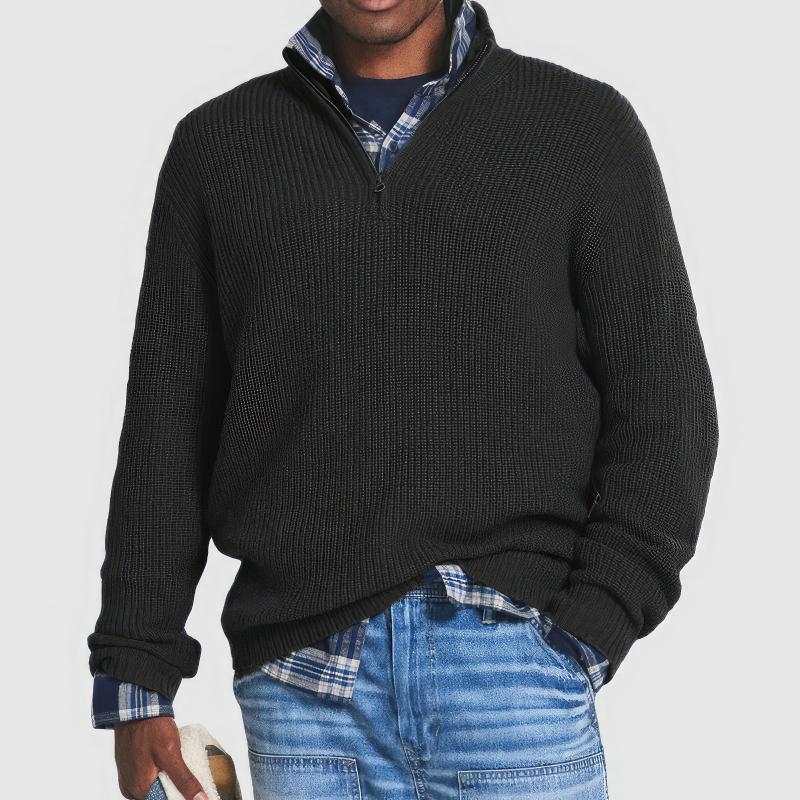 Jean - Pull en maille zippé pour homme