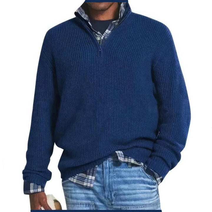 Jean - Pull en maille zippé pour homme