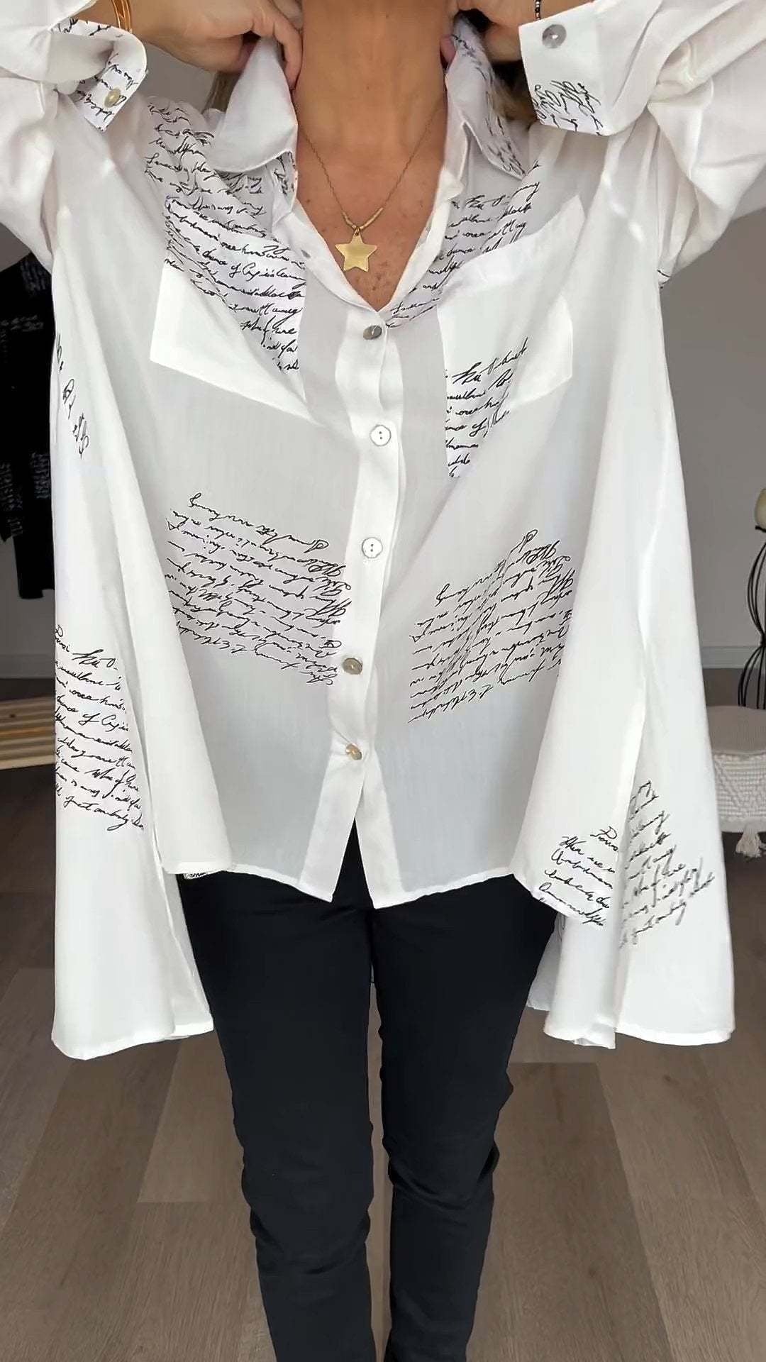 Tiemona | Chemise Boutonnée Script