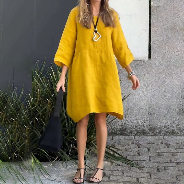 Arabella™ | Robe Décontractée en Coton-Lin