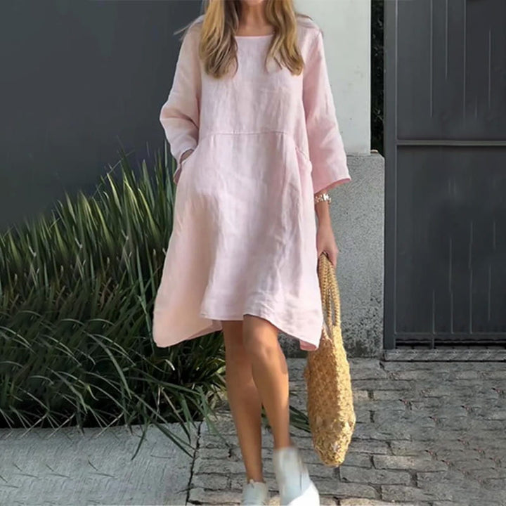 Arabella™ | Robe Décontractée en Coton-Lin