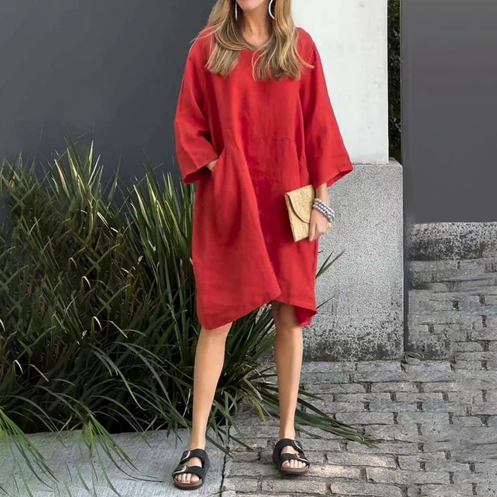 Arabella™ | Robe Décontractée en Coton-Lin