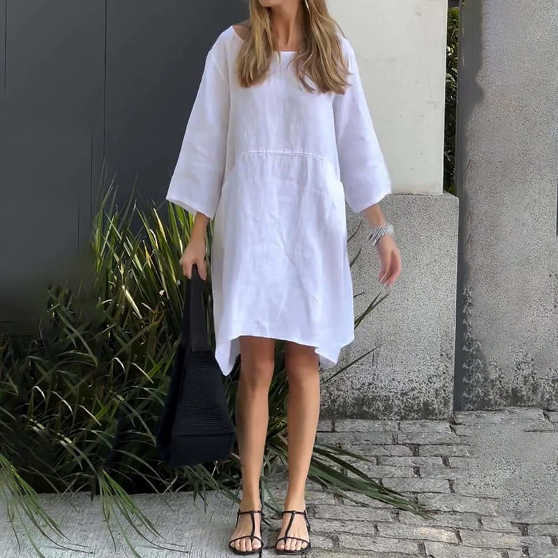 Arabella™ | Robe Décontractée en Coton-Lin