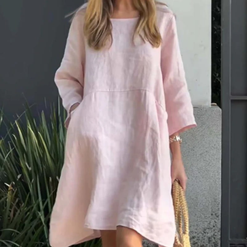 Arabella™ | Robe Décontractée en Coton-Lin