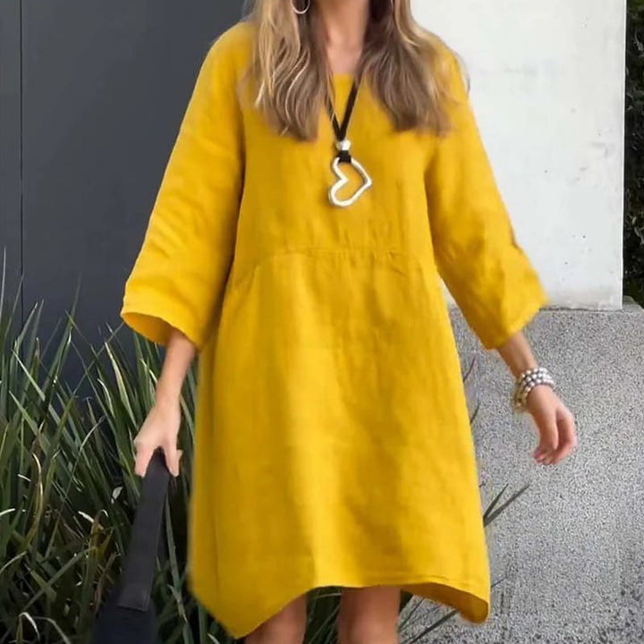 Arabella™ | Robe Décontractée en Coton-Lin