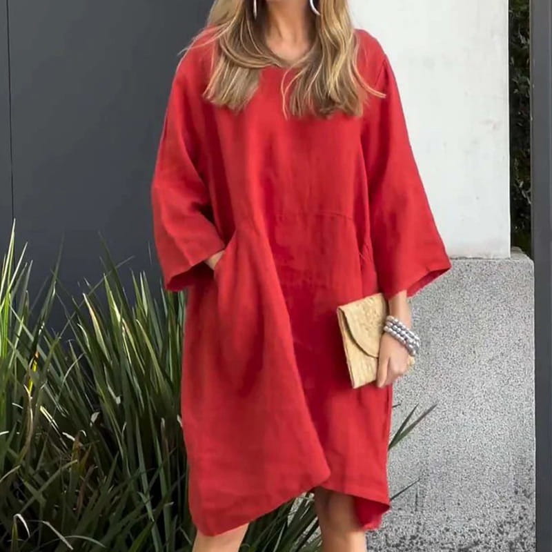 Arabella™ | Robe Décontractée en Coton-Lin