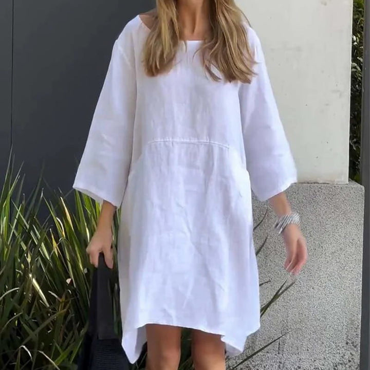 Arabella™ | Robe Décontractée en Coton-Lin